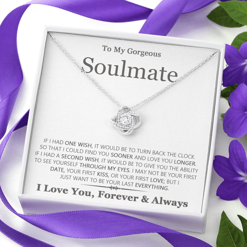 To My Gorgeous Soulmate - Last Everything - Love Knot Necklace - Celeste Jewel