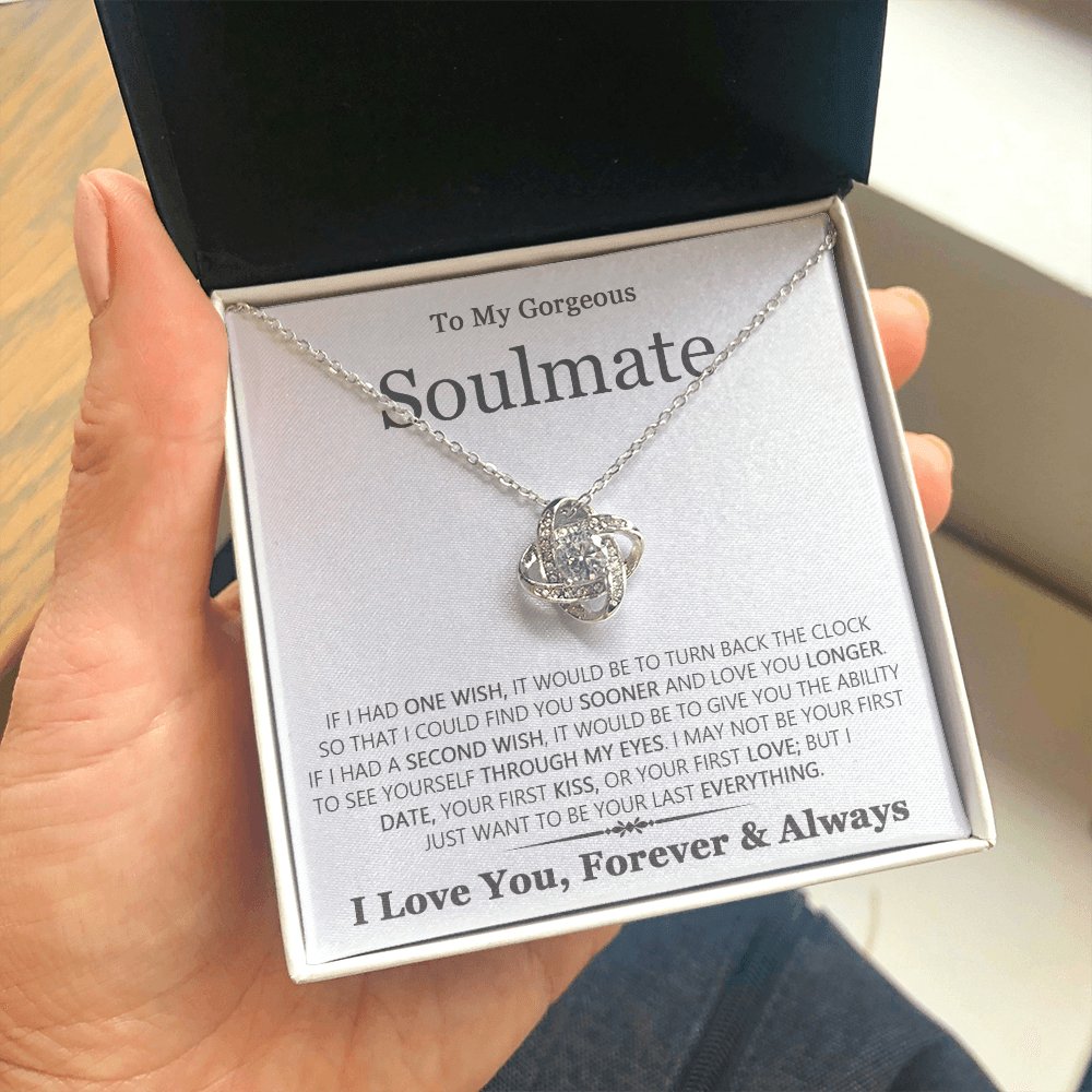 To My Gorgeous Soulmate - Last Everything - Love Knot Necklace - Celeste Jewel