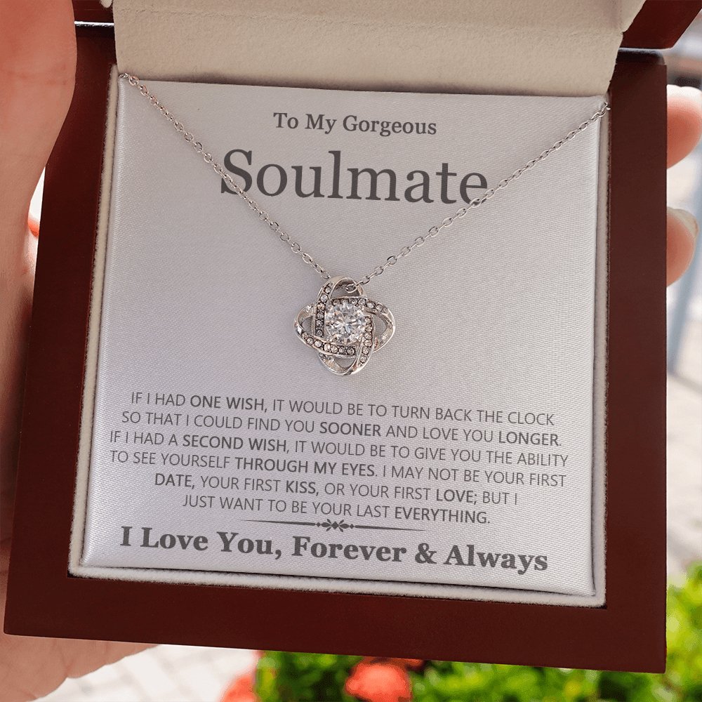 To My Gorgeous Soulmate - Last Everything - Love Knot Necklace - Celeste Jewel
