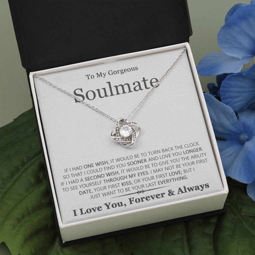 To My Gorgeous Soulmate - Last Everything - Love Knot Necklace - Celeste Jewel