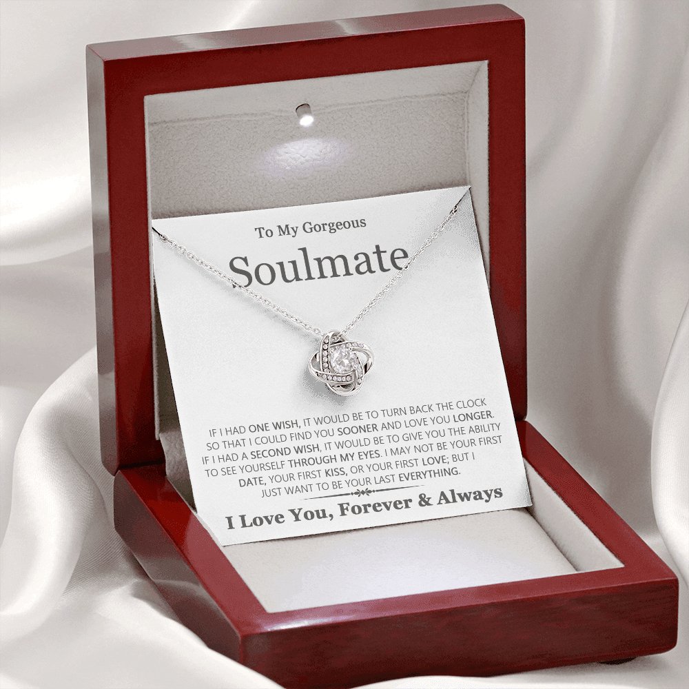 To My Gorgeous Soulmate - Last Everything - Love Knot Necklace - Celeste Jewel