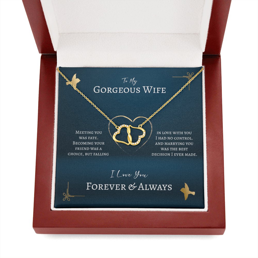 To My Gorgeous Wife - Meeting You Was Fate - Everlasting Love Necklace - Celeste Jewel