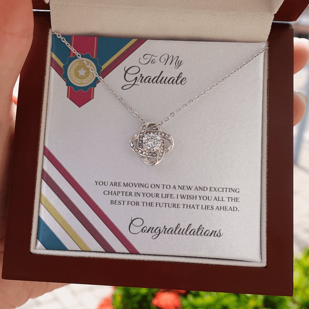 To My Graduate Gift - All The Best - Love Knot Necklace - Celeste Jewel