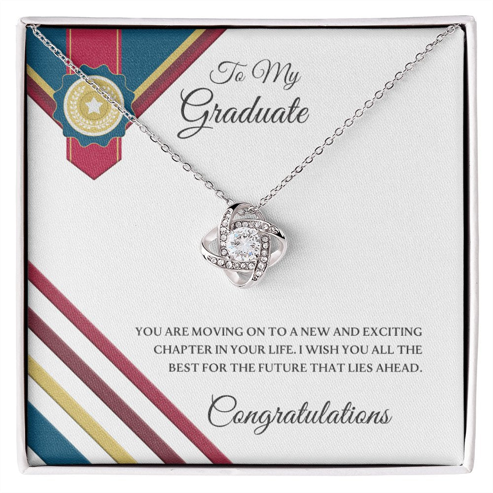 To My Graduate Gift - All The Best - Love Knot Necklace - Celeste Jewel