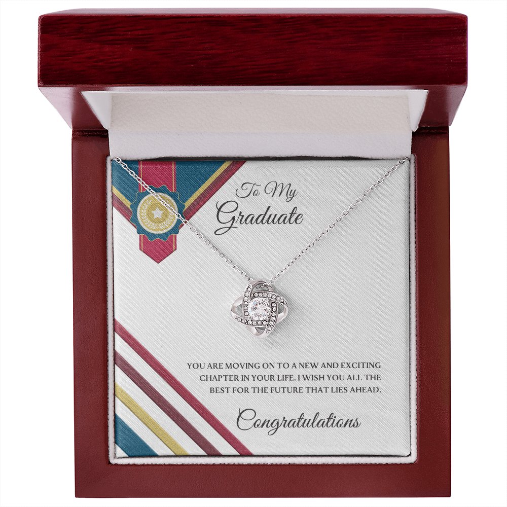 To My Graduate Gift - All The Best - Love Knot Necklace - Celeste Jewel