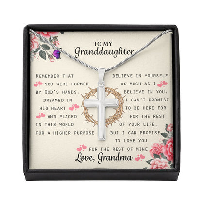 To My Granddaughter - A Higher Purpose - Cross Necklace - Celeste Jewel