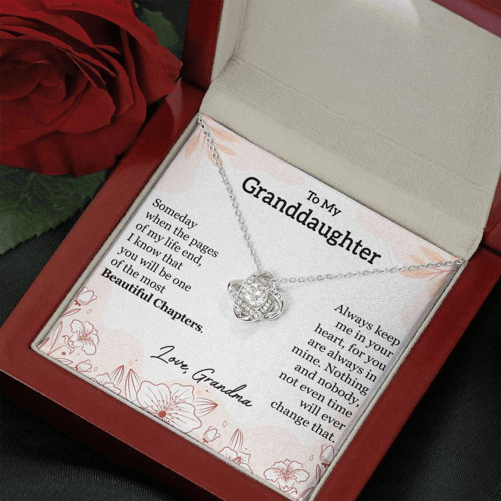 To My Granddaughter - Beautiful Chapter - Love Knot Necklace - Celeste Jewel