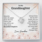 To My Granddaughter - Beautiful Chapter - Love Knot Necklace - Celeste Jewel