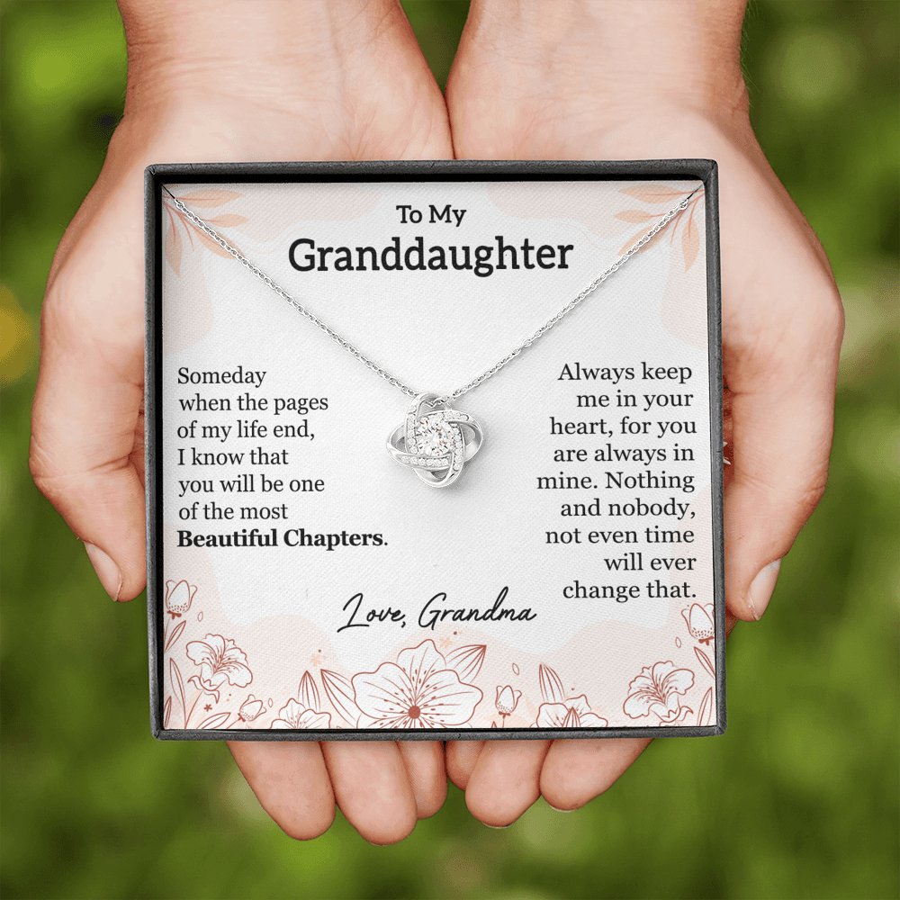 To My Granddaughter - Beautiful Chapter - Love Knot Necklace - Celeste Jewel