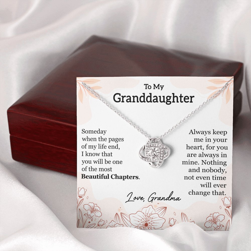 To My Granddaughter - Beautiful Chapter - Love Knot Necklace - Celeste Jewel