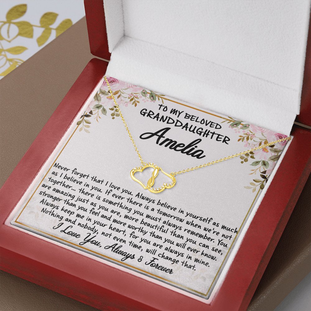 To My Granddaughter - Never Forget - Everlasting Love Necklace - Celeste Jewel