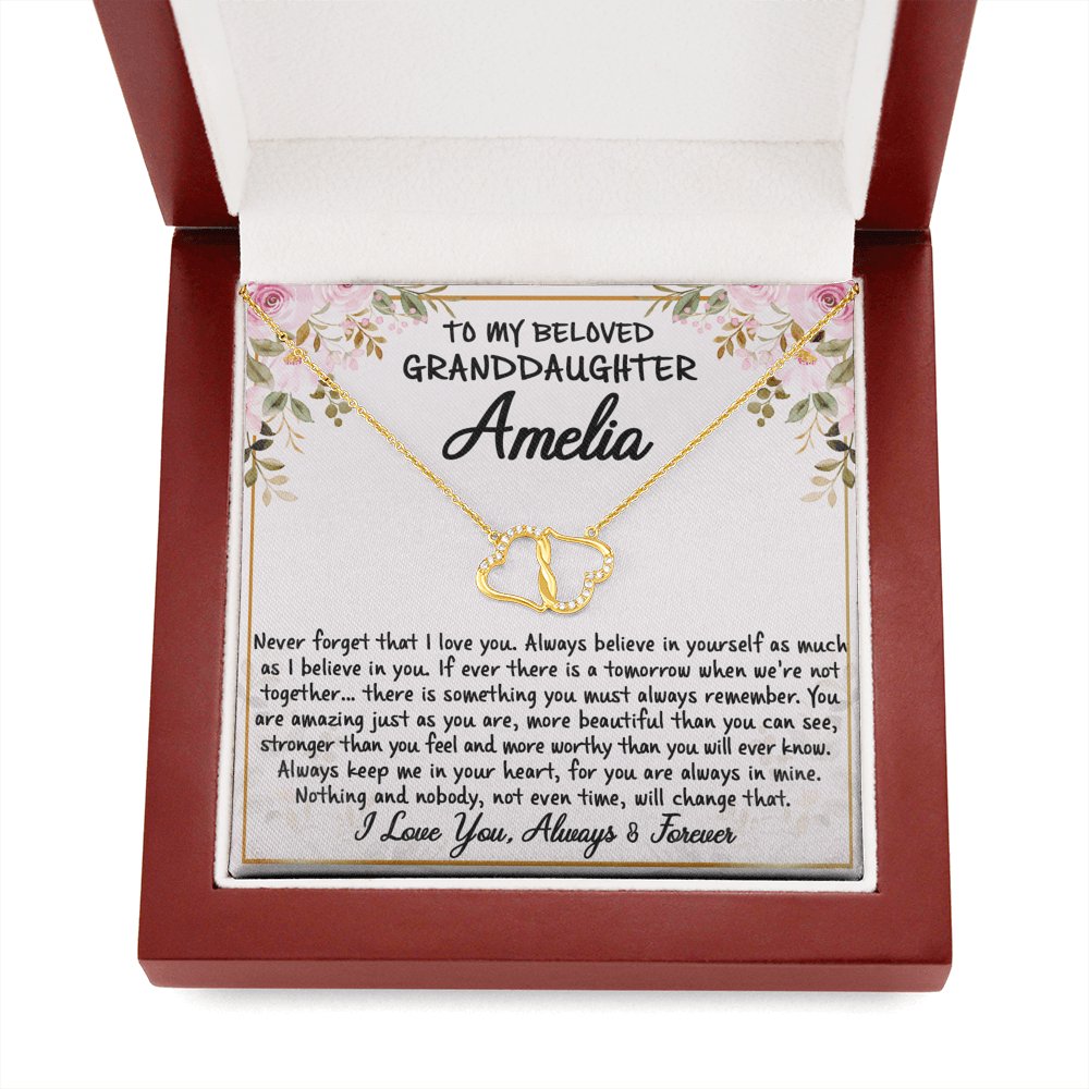 To My Granddaughter - Never Forget - Everlasting Love Necklace - Celeste Jewel