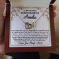 To My Granddaughter - Never Forget - Interlocking Hearts Necklace - Celeste Jewel