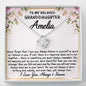 To My Granddaughter - Never Forget - Love Knot Necklace - Celeste Jewel