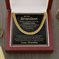 To My Grandson (From Grandma) - Always Remember - Cuban Link Chain Necklace - Celeste Jewel