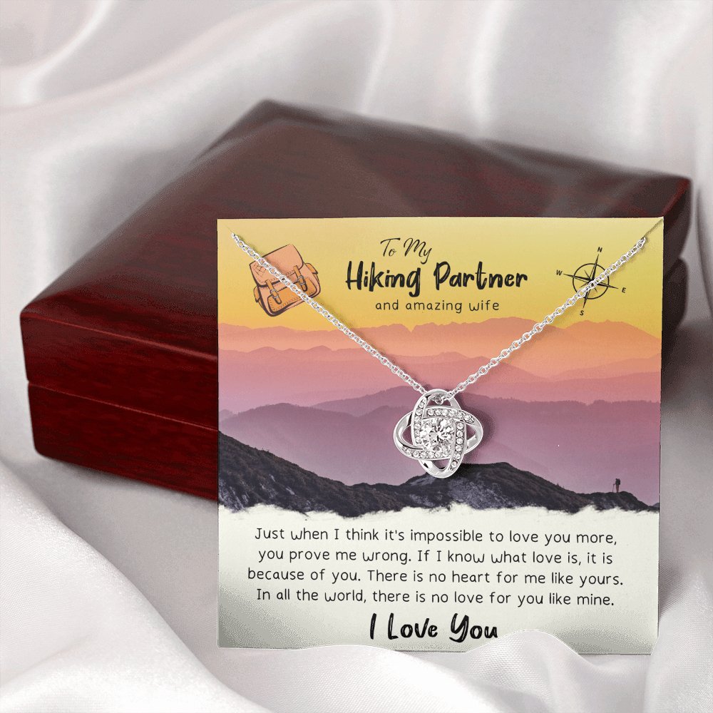 To My Hiking Partner And Amazing Wife - Love Knot Necklace - Celeste Jewel