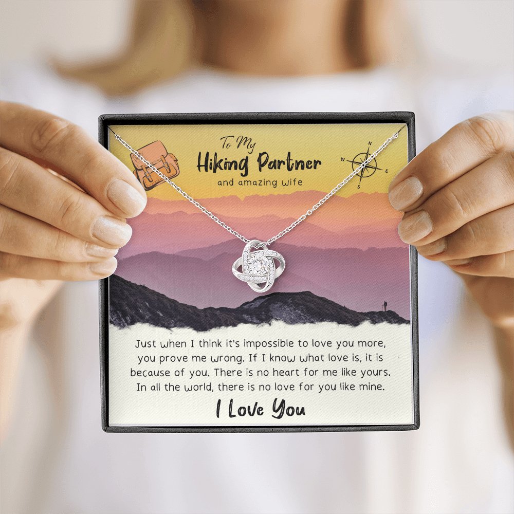 To My Hiking Partner And Amazing Wife - Love Knot Necklace - Celeste Jewel