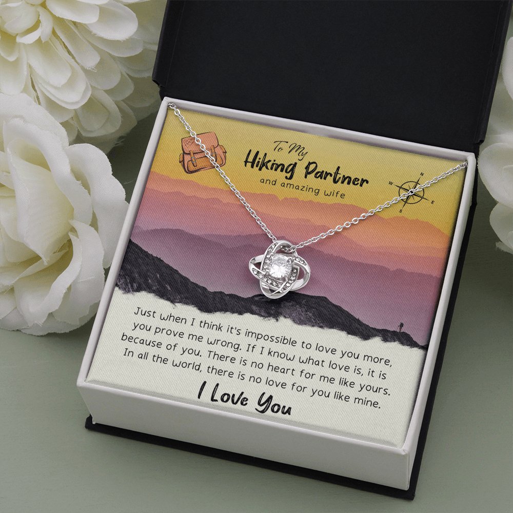 To My Hiking Partner And Amazing Wife - Love Knot Necklace - Celeste Jewel