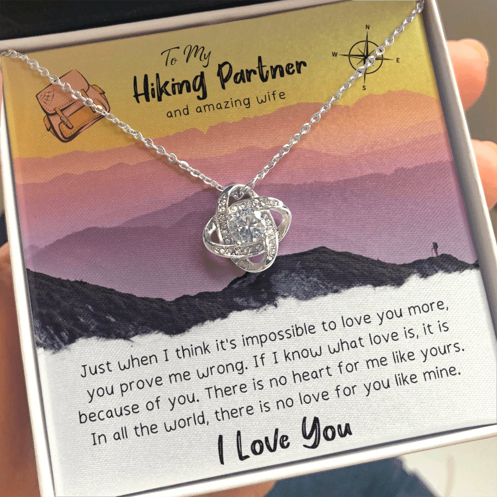 To My Hiking Partner And Amazing Wife - Love Knot Necklace - Celeste Jewel