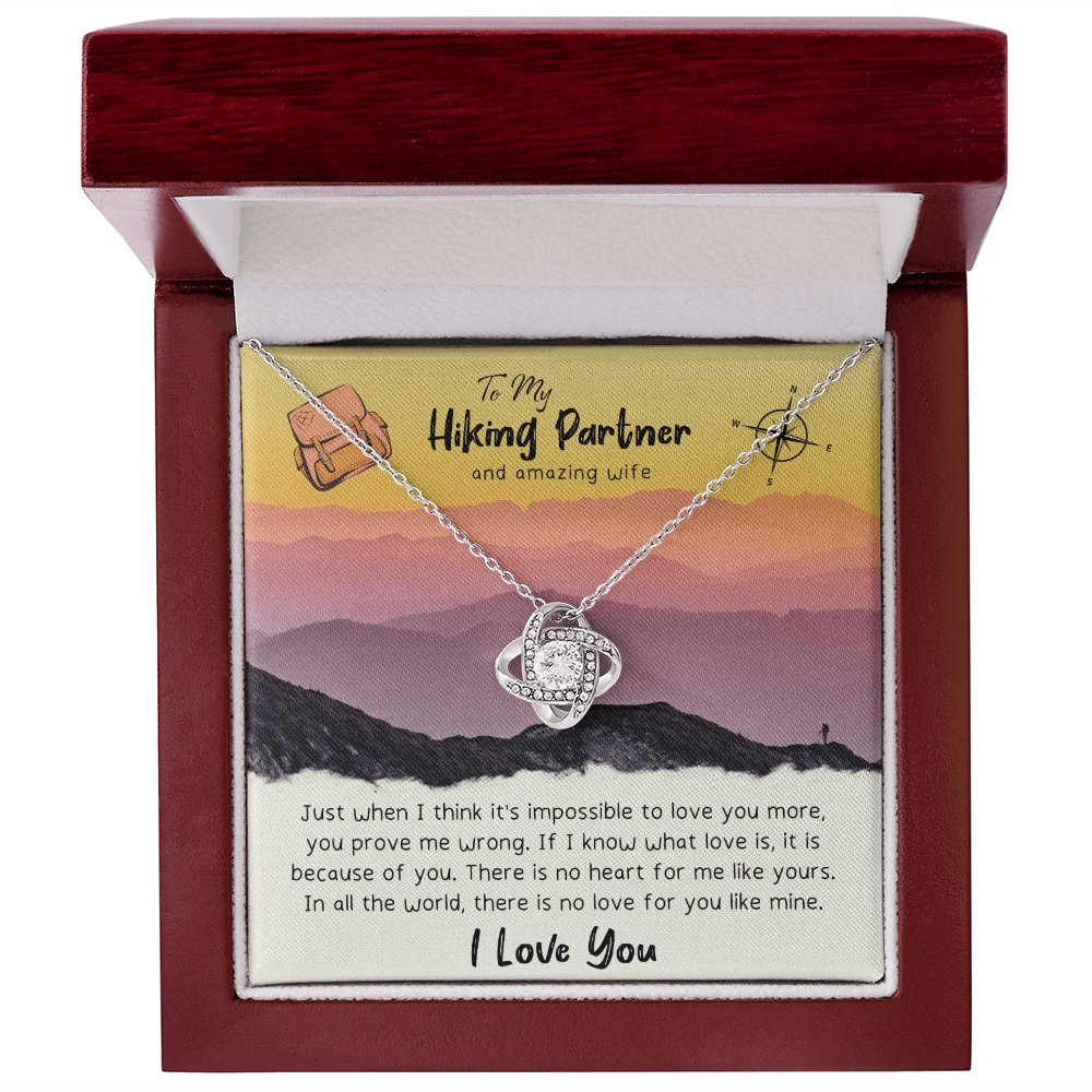 To My Hiking Partner And Amazing Wife - Love Knot Necklace - Celeste Jewel