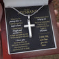 To My Husband - More Than You Ever Know - Personalized Cross Necklace - Celeste Jewel