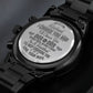 To My Husband - Over And Over - Black Chronograph Watch - Celeste Jewel