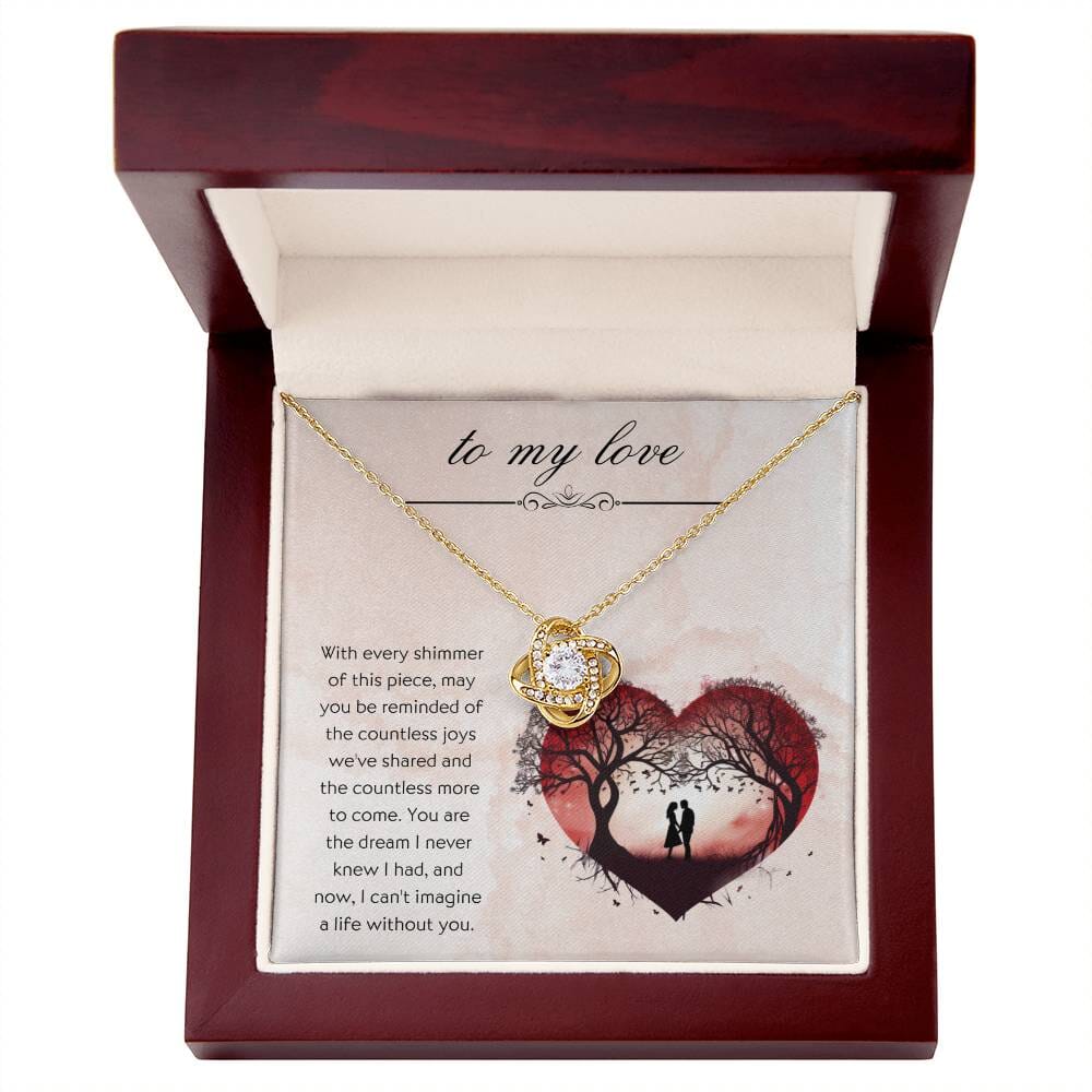 To My Love - Romantic Gift For Her - Love Knot Necklace - Celeste Jewel