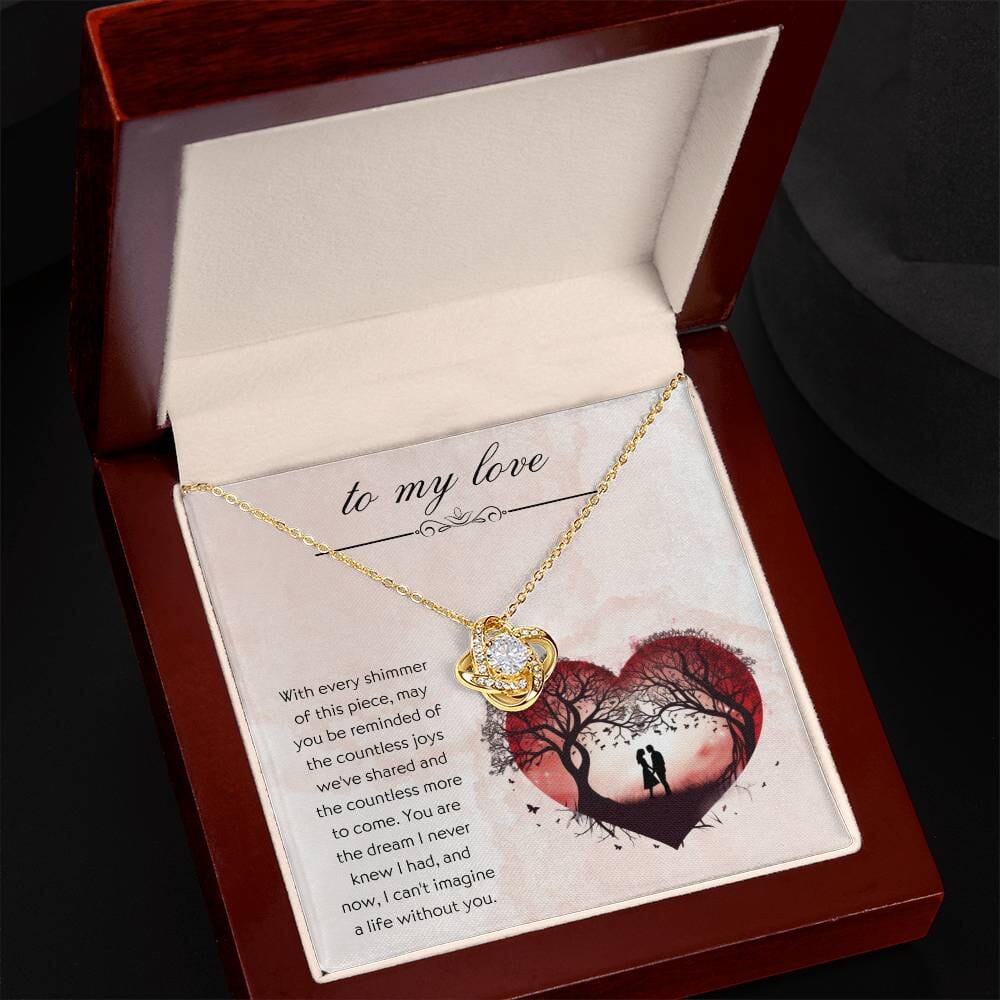 To My Love - Romantic Gift For Her - Love Knot Necklace - Celeste Jewel