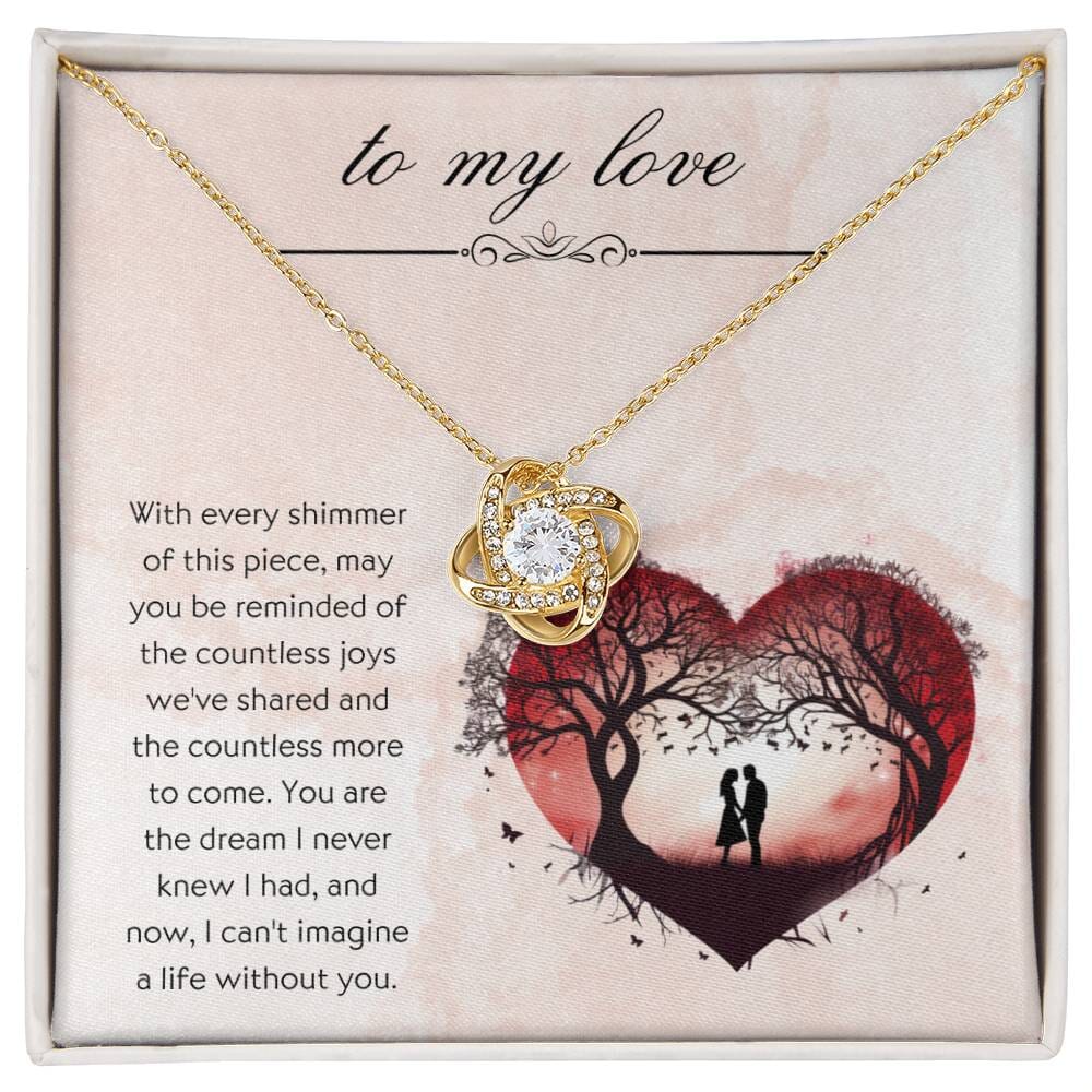 To My Love - Romantic Gift For Her - Love Knot Necklace - Celeste Jewel