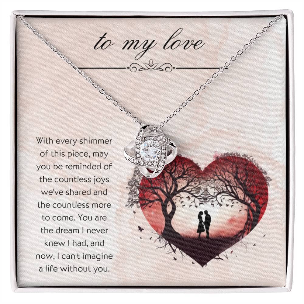 To My Love - Romantic Gift For Her - Love Knot Necklace - Celeste Jewel