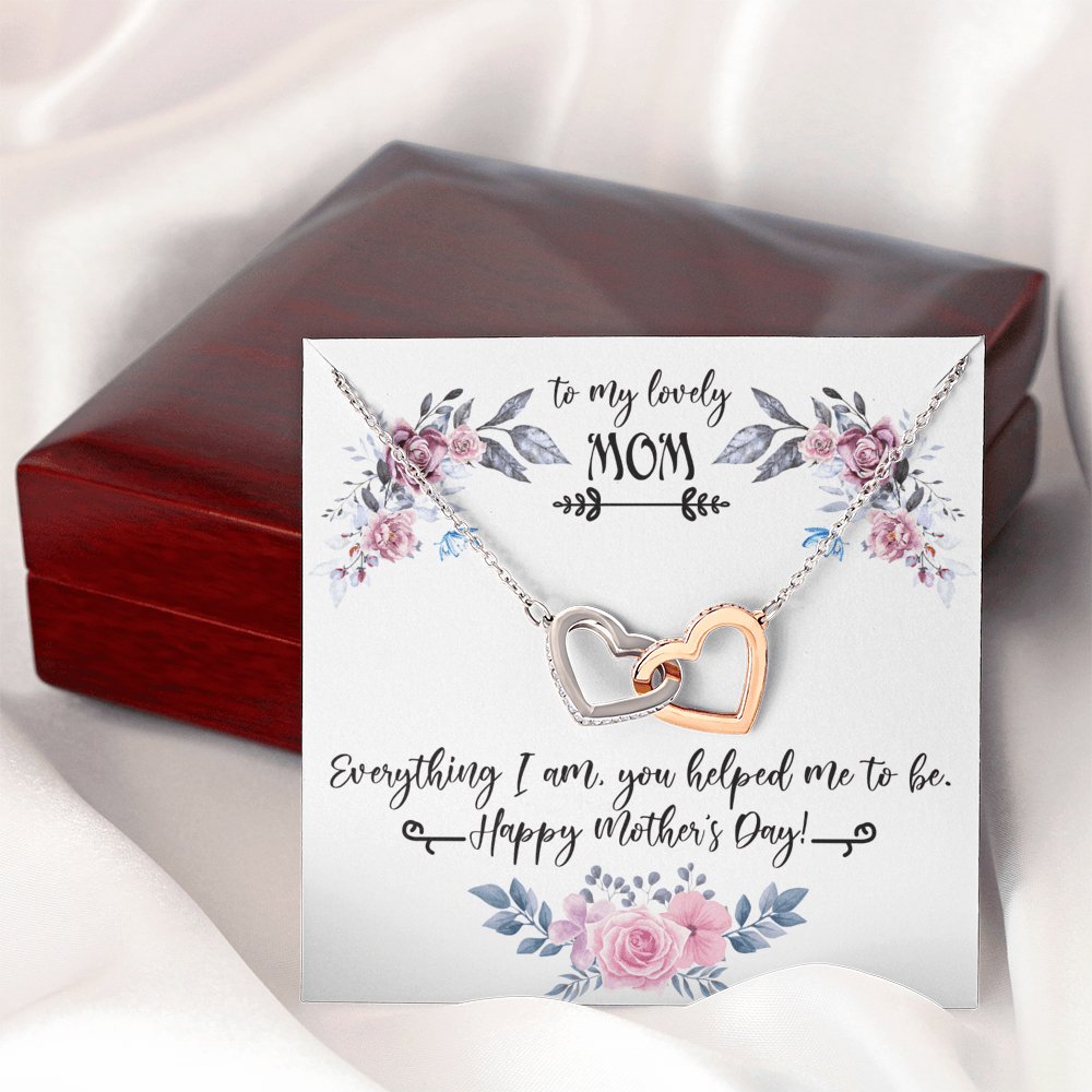 To My Lovely Mom - Everything I Am - Interlocking Hearts - Celeste Jewel