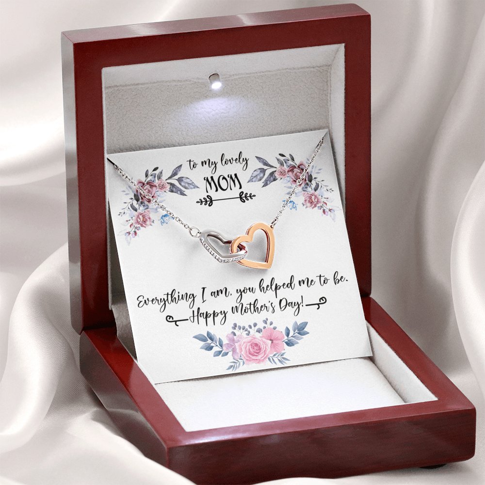 To My Lovely Mom - Everything I Am - Interlocking Hearts - Celeste Jewel