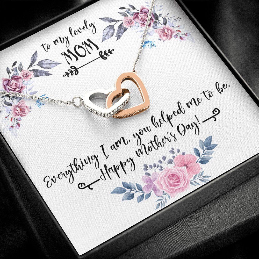 To My Lovely Mom - Everything I Am - Interlocking Hearts - Celeste Jewel