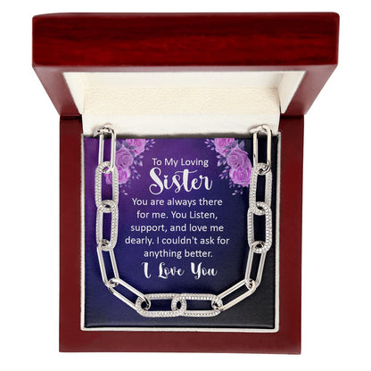 To My Loving Sister - Always There For Me - Forever Linked Necklace - Celeste Jewel