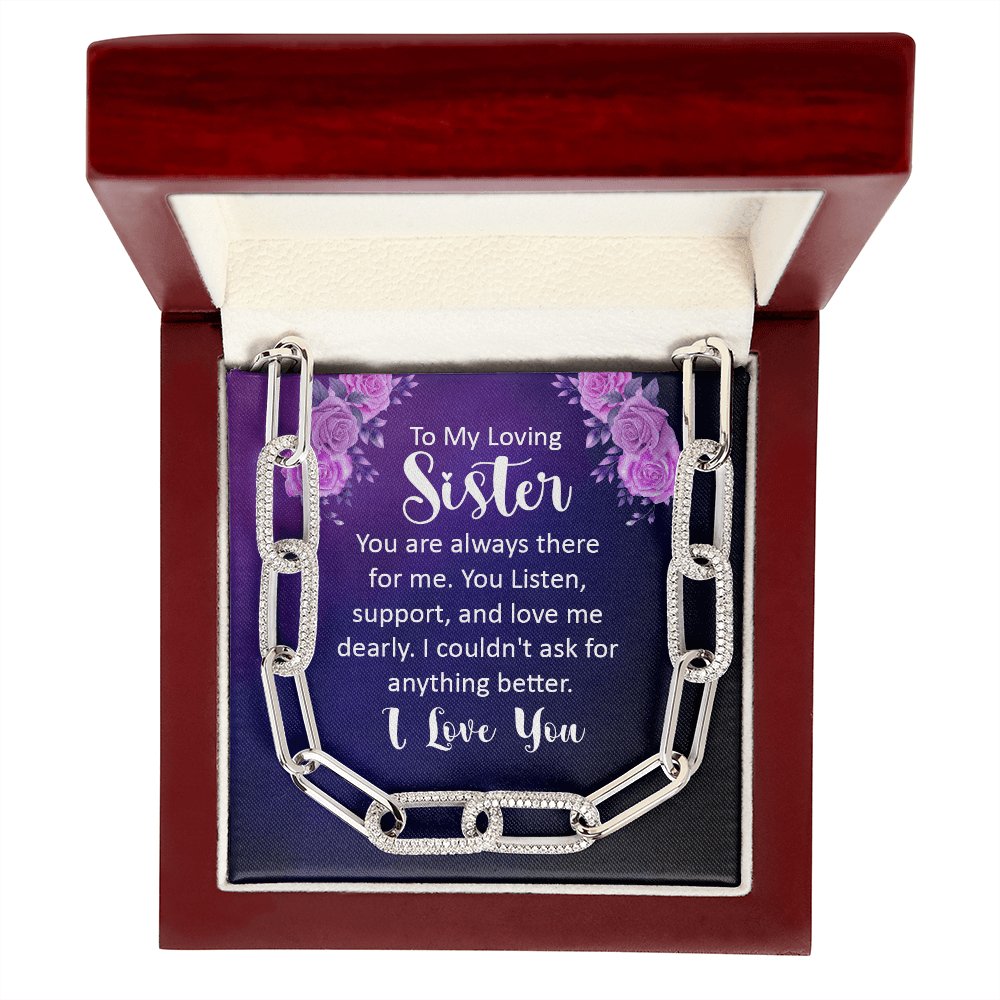 To My Loving Sister - Always There For Me - Forever Linked Necklace - Celeste Jewel
