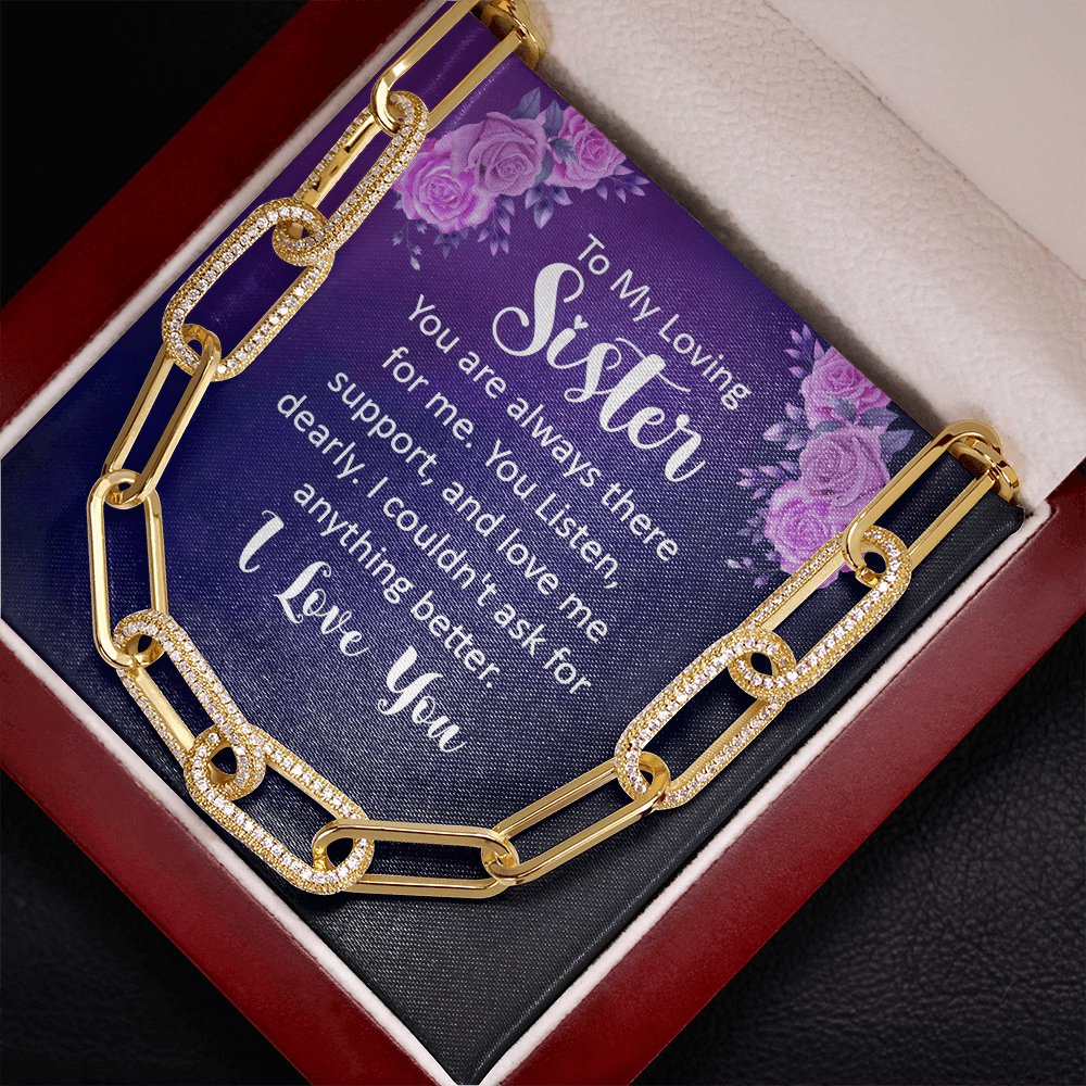 To My Loving Sister - Always There For Me - Forever Linked Necklace - Celeste Jewel