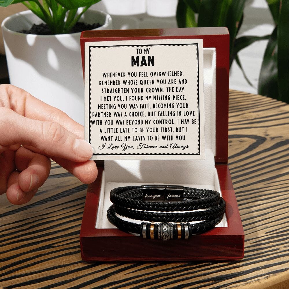 To My Man - Straighten Your Crown - Love You Forever Bracelet - Celeste Jewel