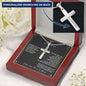 To My Man - Straighten Your Crown - Men's Personalized Cross - Celeste Jewel