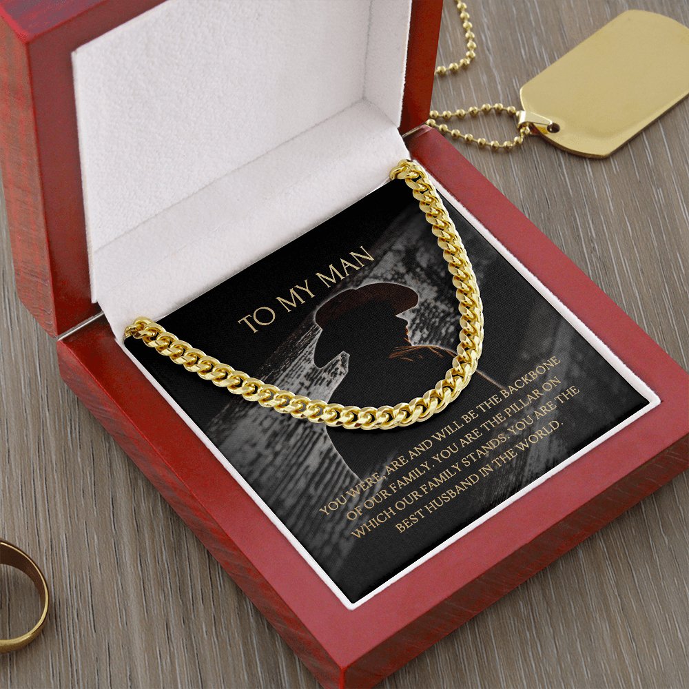 To My Man - The Backbone - Cuban Link Chain Necklace - Celeste Jewel