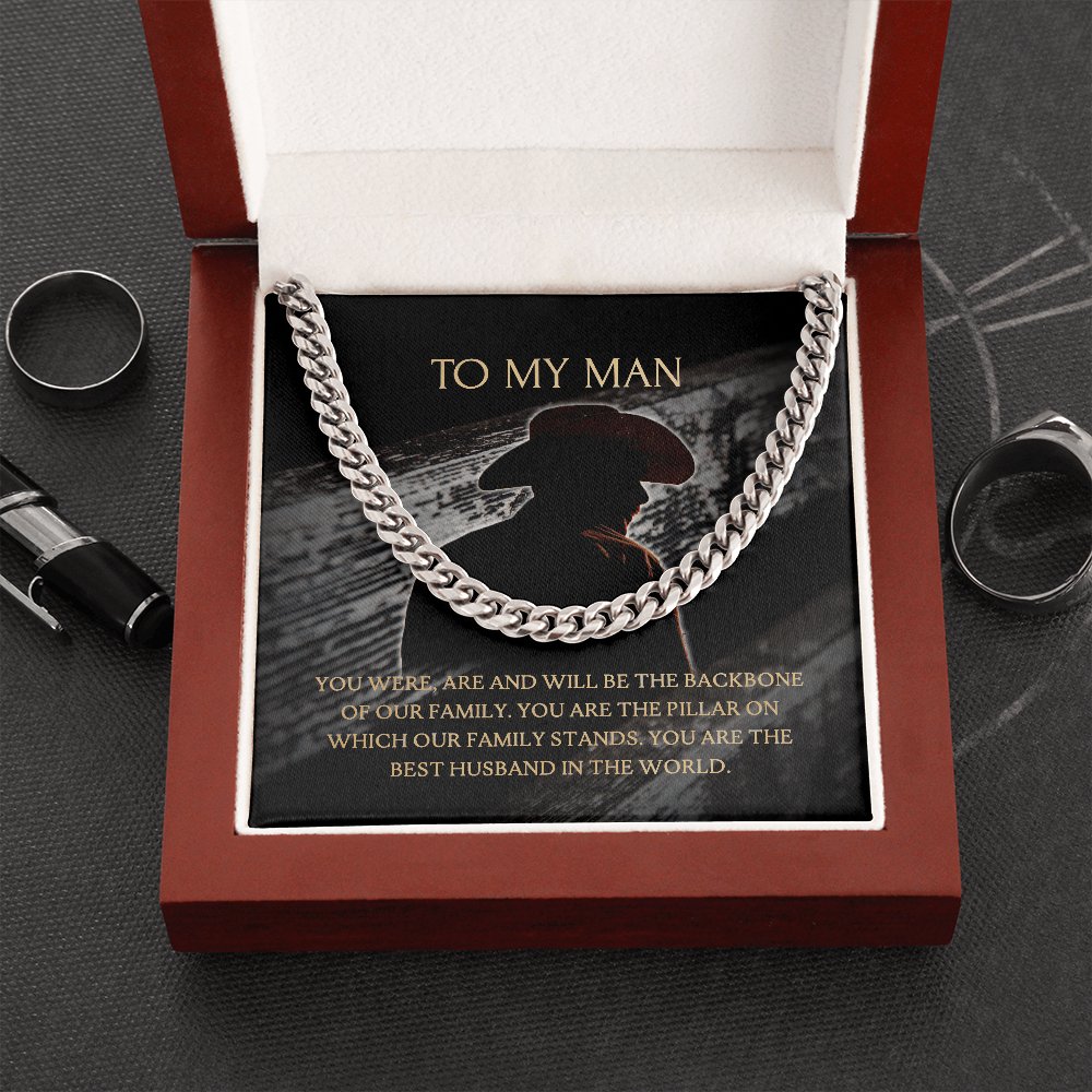 To My Man - The Backbone - Cuban Link Chain Necklace - Celeste Jewel