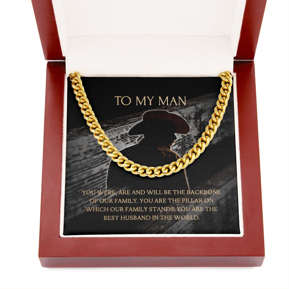 To My Man - The Backbone - Cuban Link Chain Necklace - Celeste Jewel