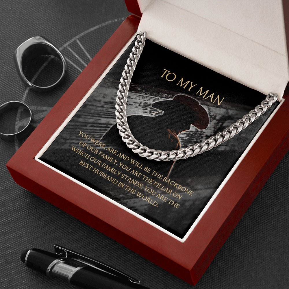 To My Man - The Backbone - Cuban Link Chain Necklace - Celeste Jewel