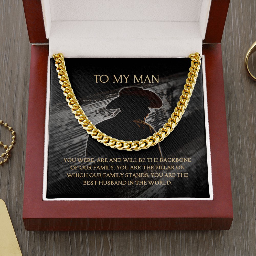 To My Man - The Backbone - Cuban Link Chain Necklace - Celeste Jewel