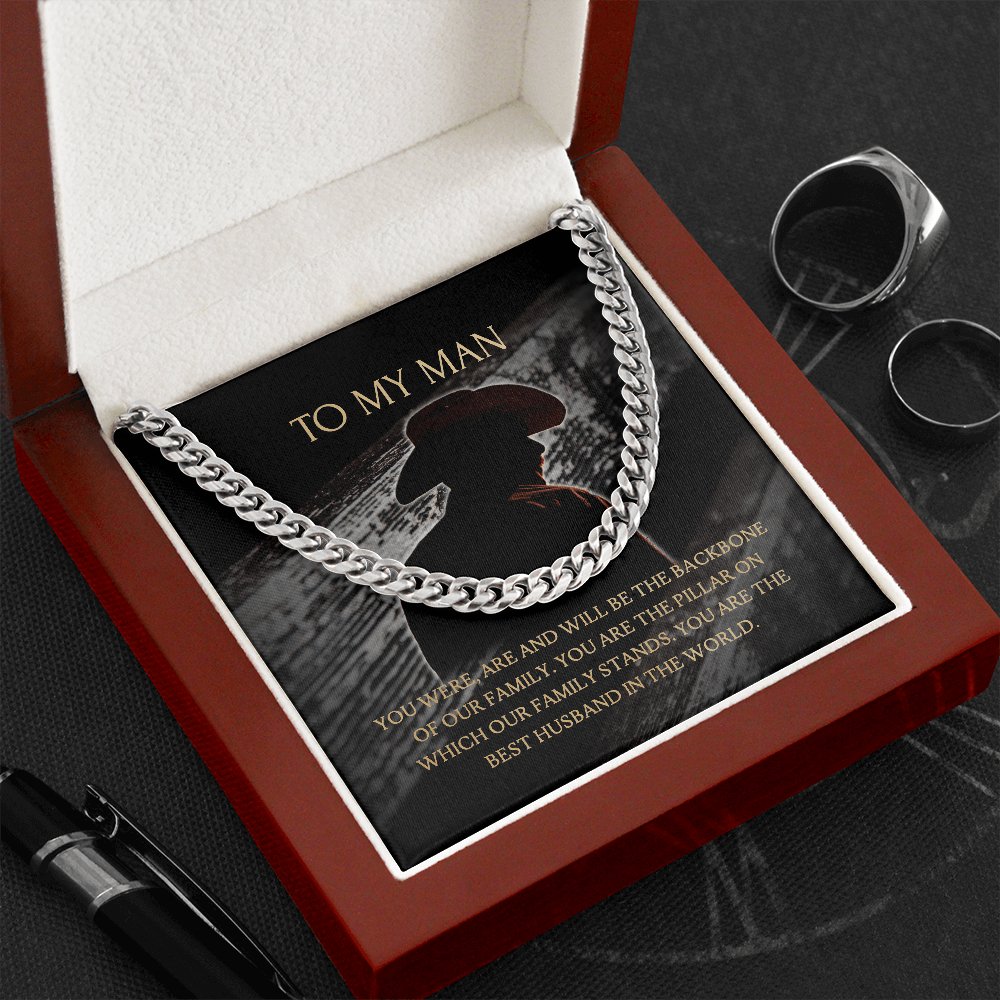 To My Man - The Backbone - Cuban Link Chain Necklace - Celeste Jewel