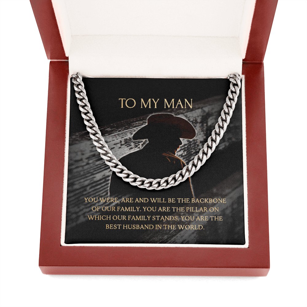 To My Man - The Backbone - Cuban Link Chain Necklace - Celeste Jewel