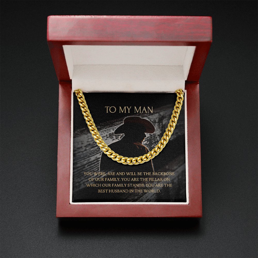 To My Man - The Backbone - Cuban Link Chain Necklace - Celeste Jewel