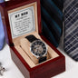 To My Man - The Holder Of My Heart - Men's Skeleton Watch - Celeste Jewel