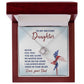 To My Military Daughter - Gift For Daughter In Military From Dad - Love Knot Necklace - Celeste Jewel