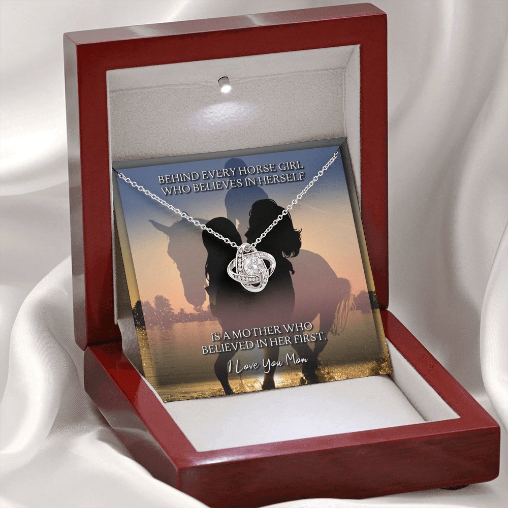 To My Mom - Behind Every Horse Girl - Love Knot Necklace - Celeste Jewel