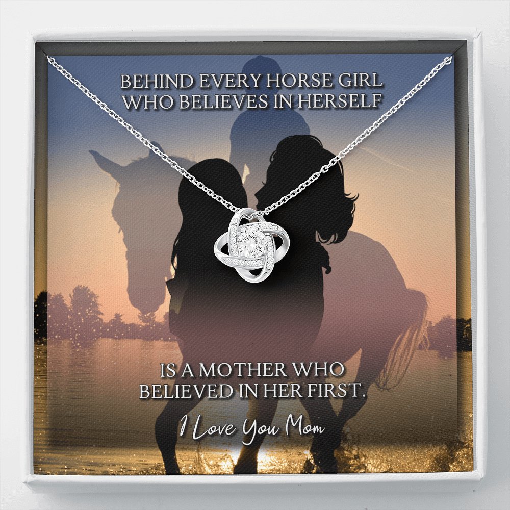 To My Mom - Behind Every Horse Girl - Love Knot Necklace - Celeste Jewel